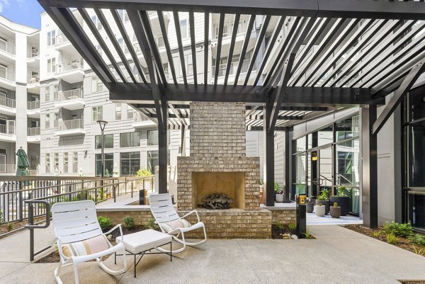 grill area at Alexan Mill District Apartments 