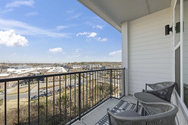 patio at Alexan Mill District Apartments 