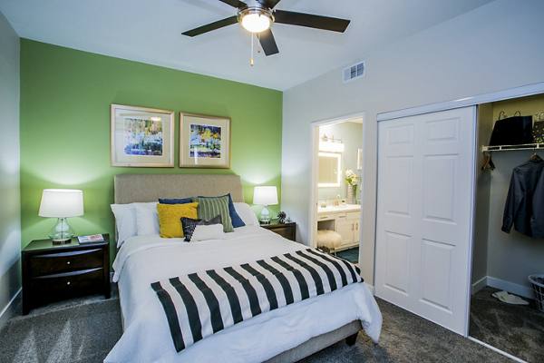 bedroom at The Layne at Peccole Ranch Apartments