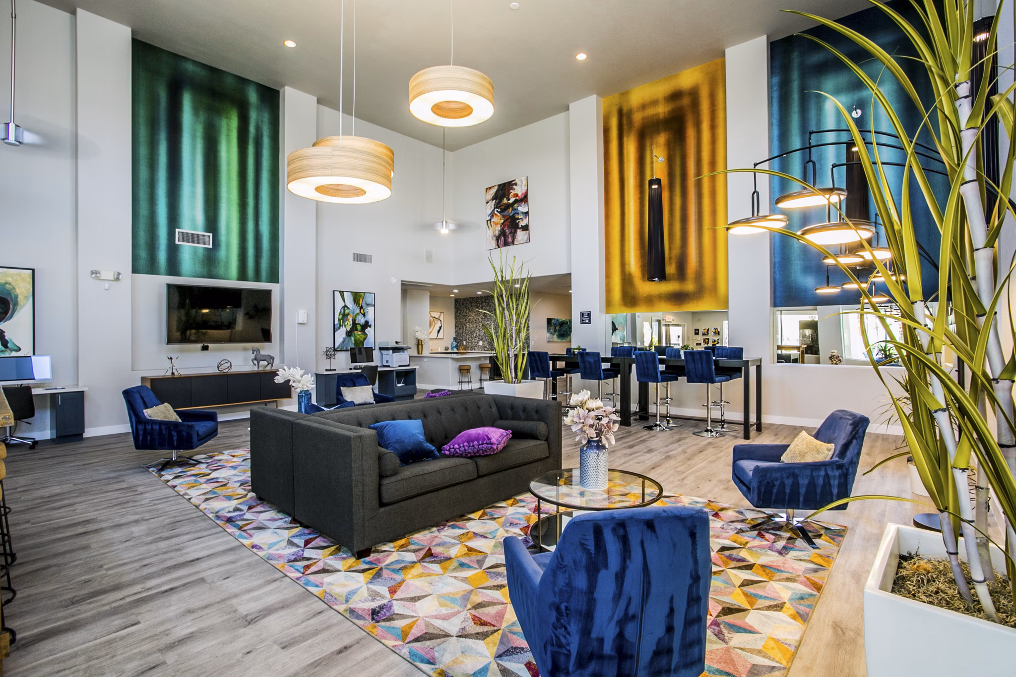 clubhouse at The Layne at Peccole Ranch Apartments 