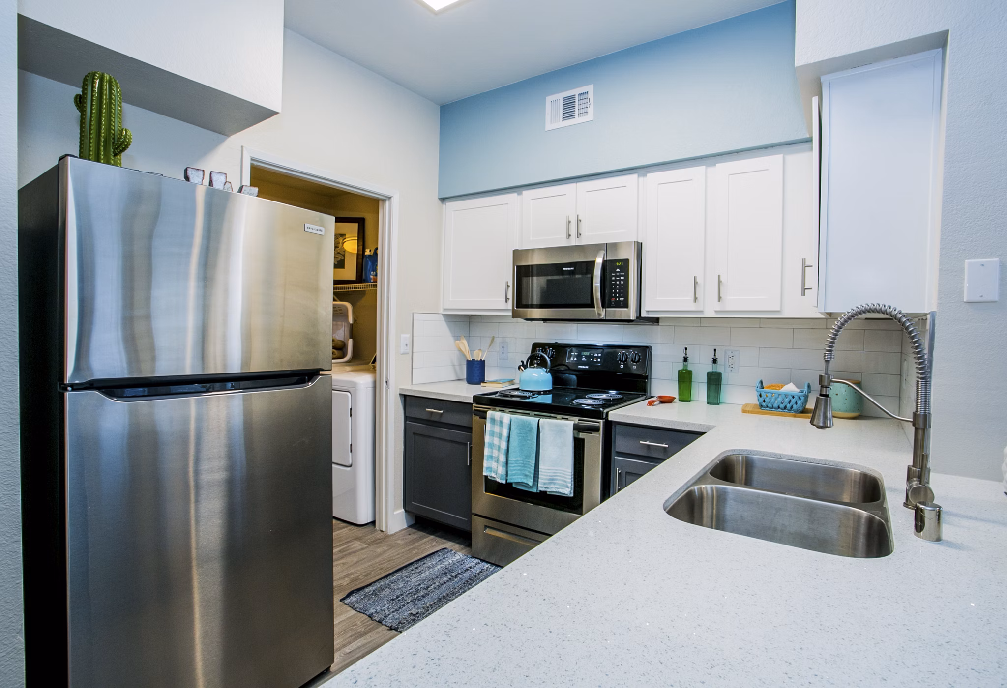 kitchen at The Layne at Peccole Ranch Apartments 