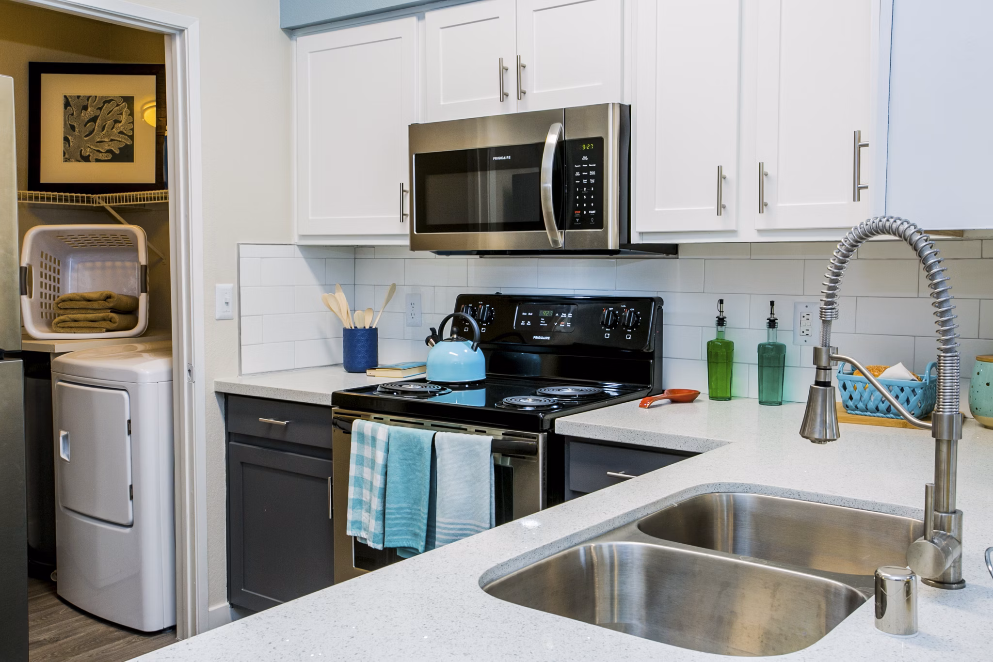 kitchen at The Layne at Peccole Ranch Apartments 