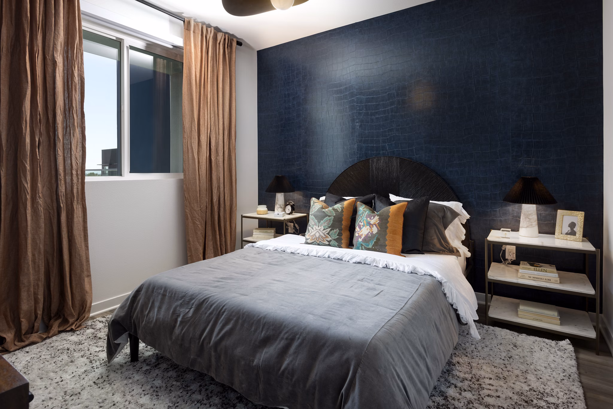 Broadstone Edition Apartments: Modern bedroom with stylish decor and natural light in luxury apartments
