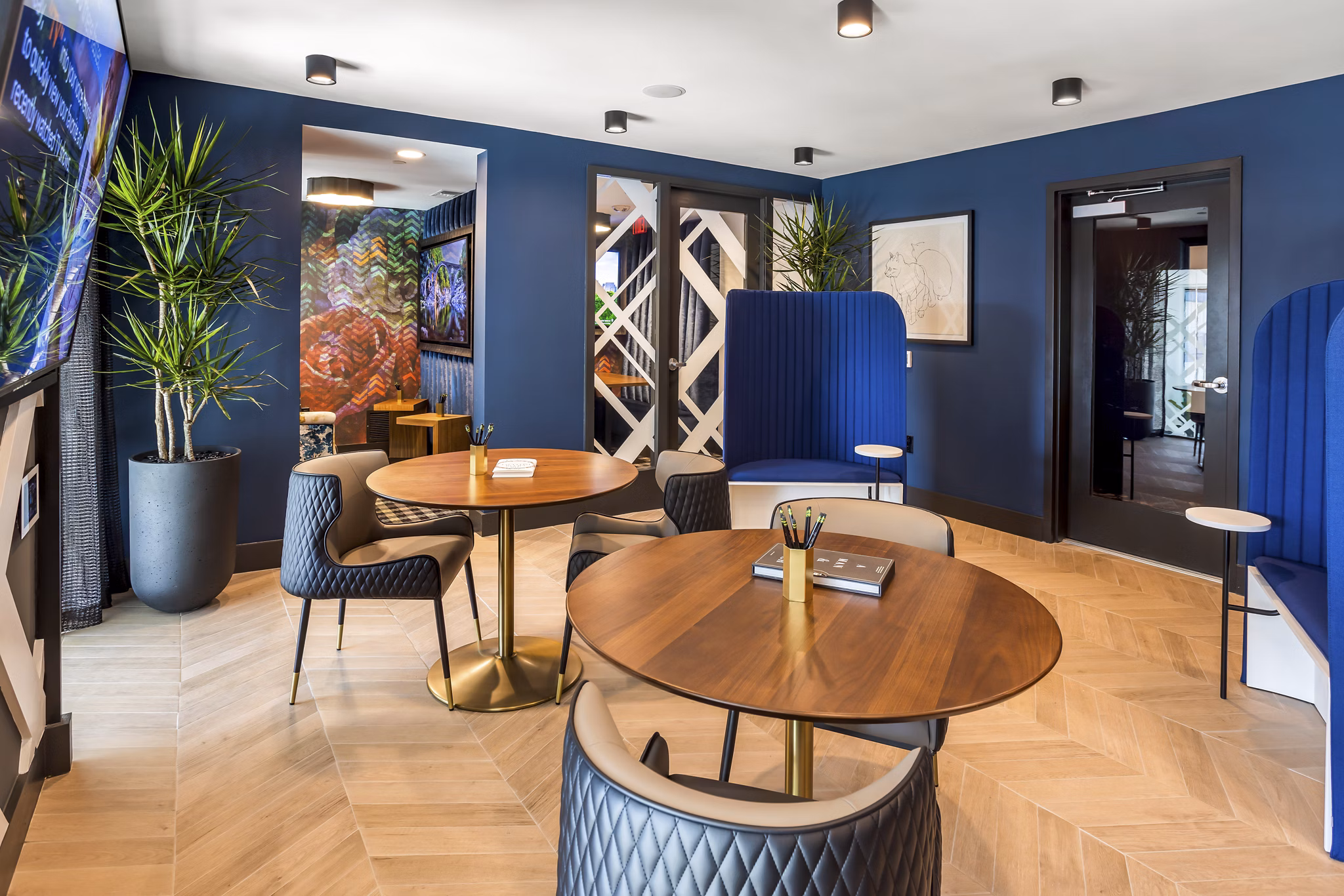 Clubhouse with modern design and seating areas at Broadstone Edition Apartments for luxury living experiences