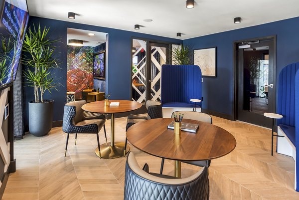 Clubhouse with modern design and seating areas at Broadstone Edition Apartments for luxury living experiences