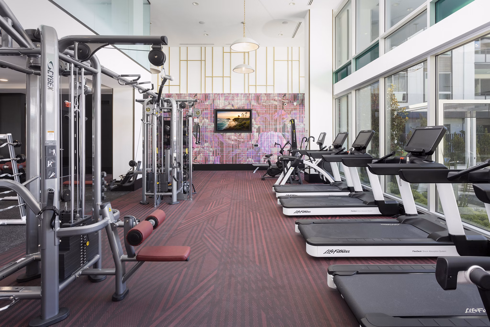 Fitness center with state-of-the-art equipment at Broadstone Edition Apartments