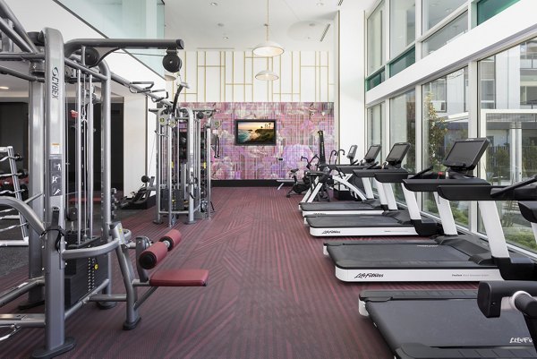 Fitness center with state-of-the-art equipment at Broadstone Edition Apartments
