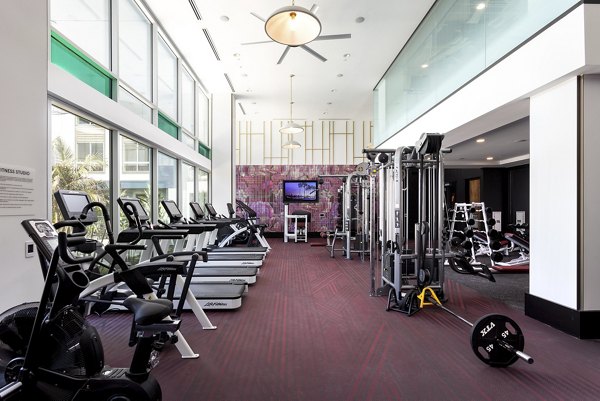 State-of-the-art fitness center with modern equipment at Broadstone Edition Apartments