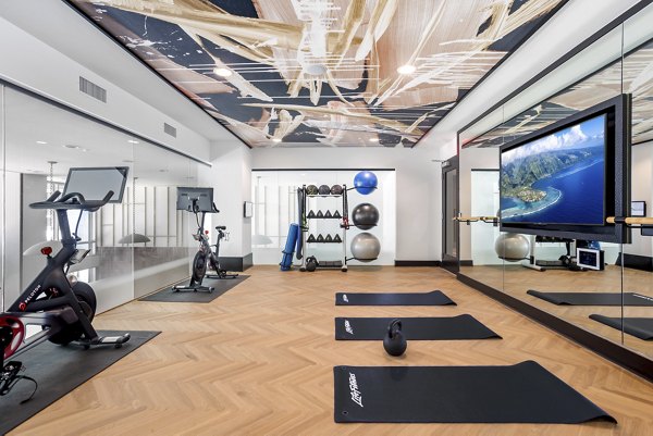 Modern fitness center with state-of-the-art equipment at Broadstone Edition Apartments