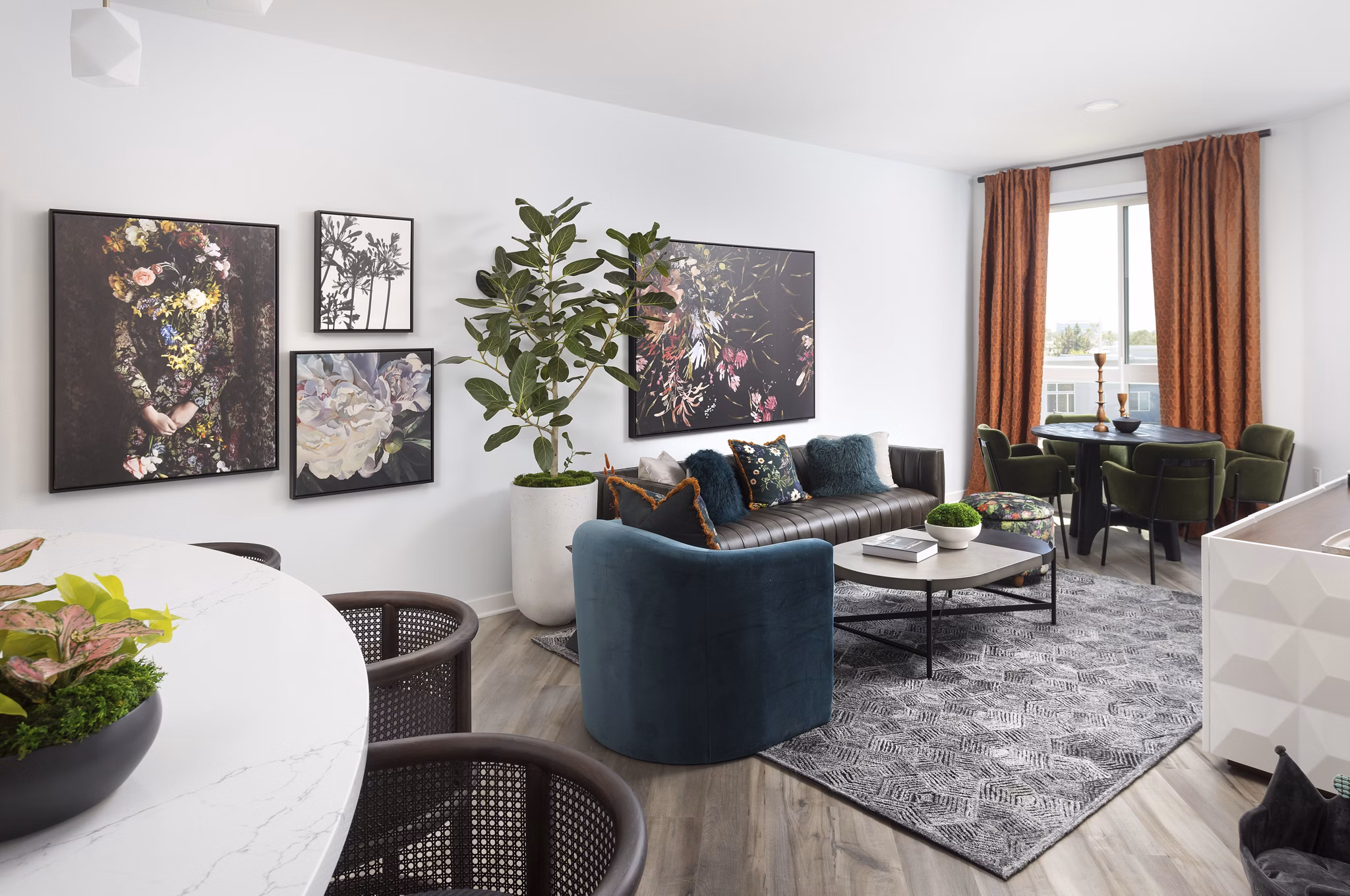 Spacious kitchen with modern appliances in Broadstone Edition Apartments