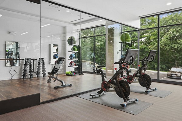 yoga/spin studio at Sanctuary at Winchester West Apartments