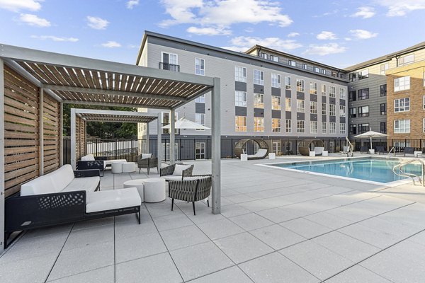 Inviting outdoor pool at Sanctuary at Winchester North Apartments, perfect for relaxation and recreation