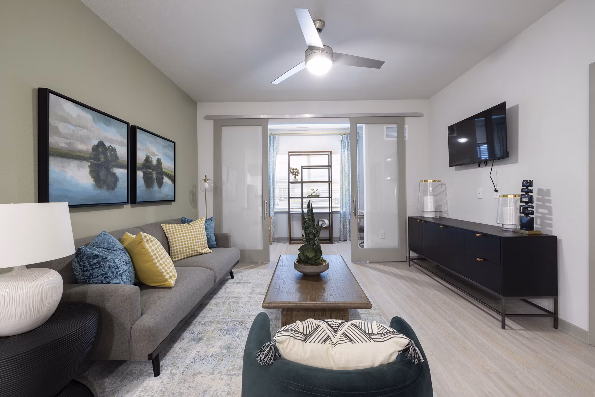 living room at Inscribe Apartments