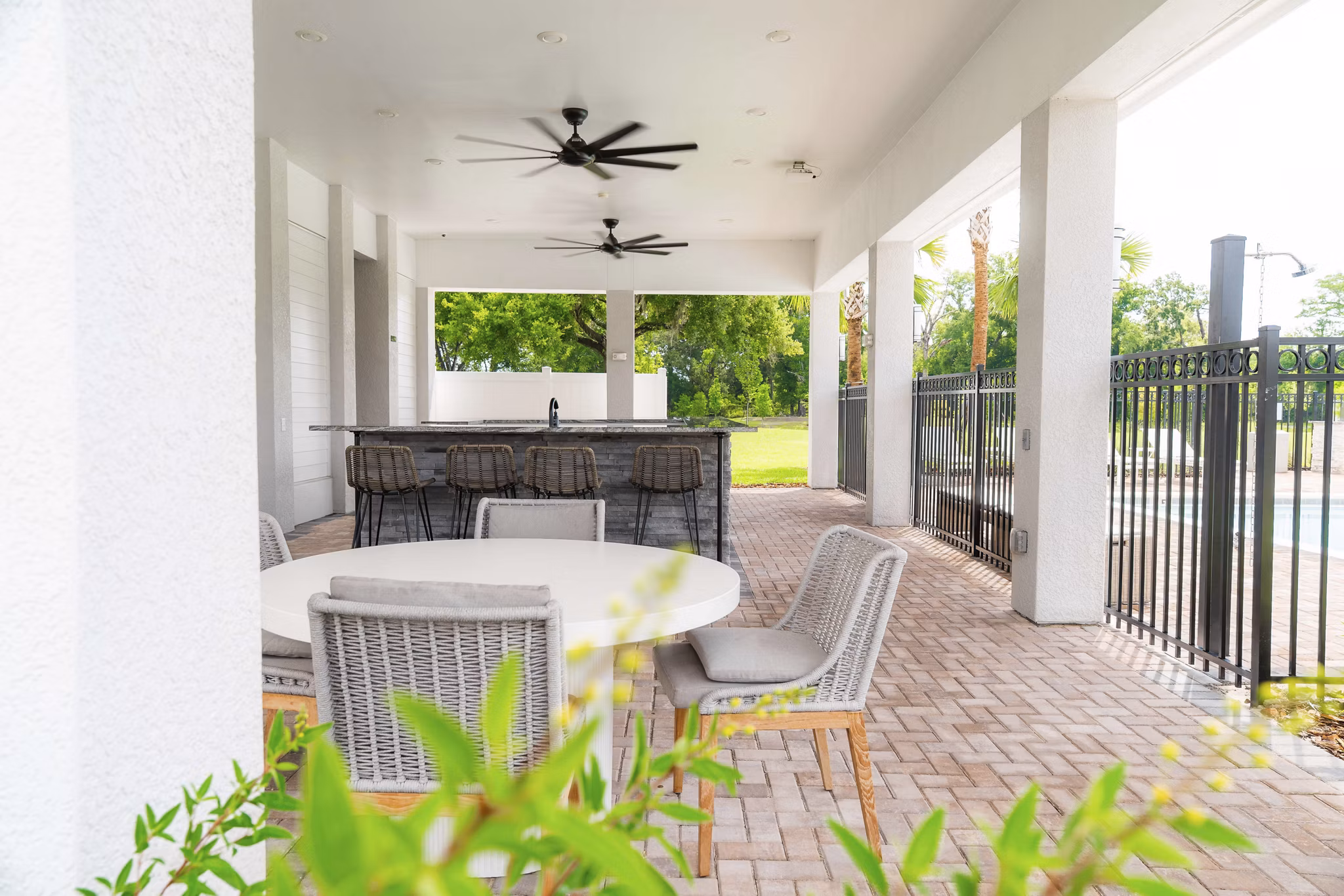 patio at Inscribe Apartments