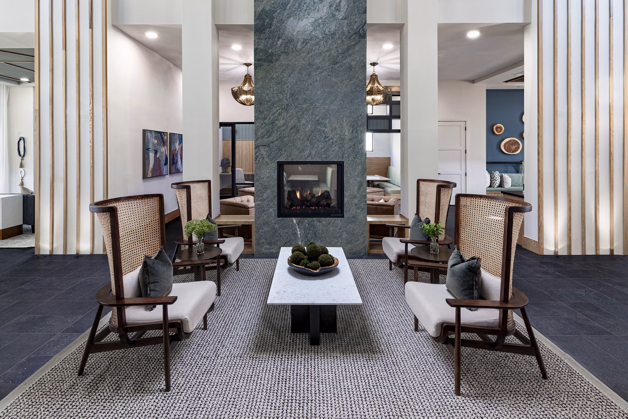 Elegant clubhouse featuring modern amenities at Elan Brookwood Apartments