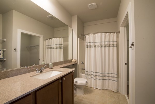 bathroom at City Block Apartments