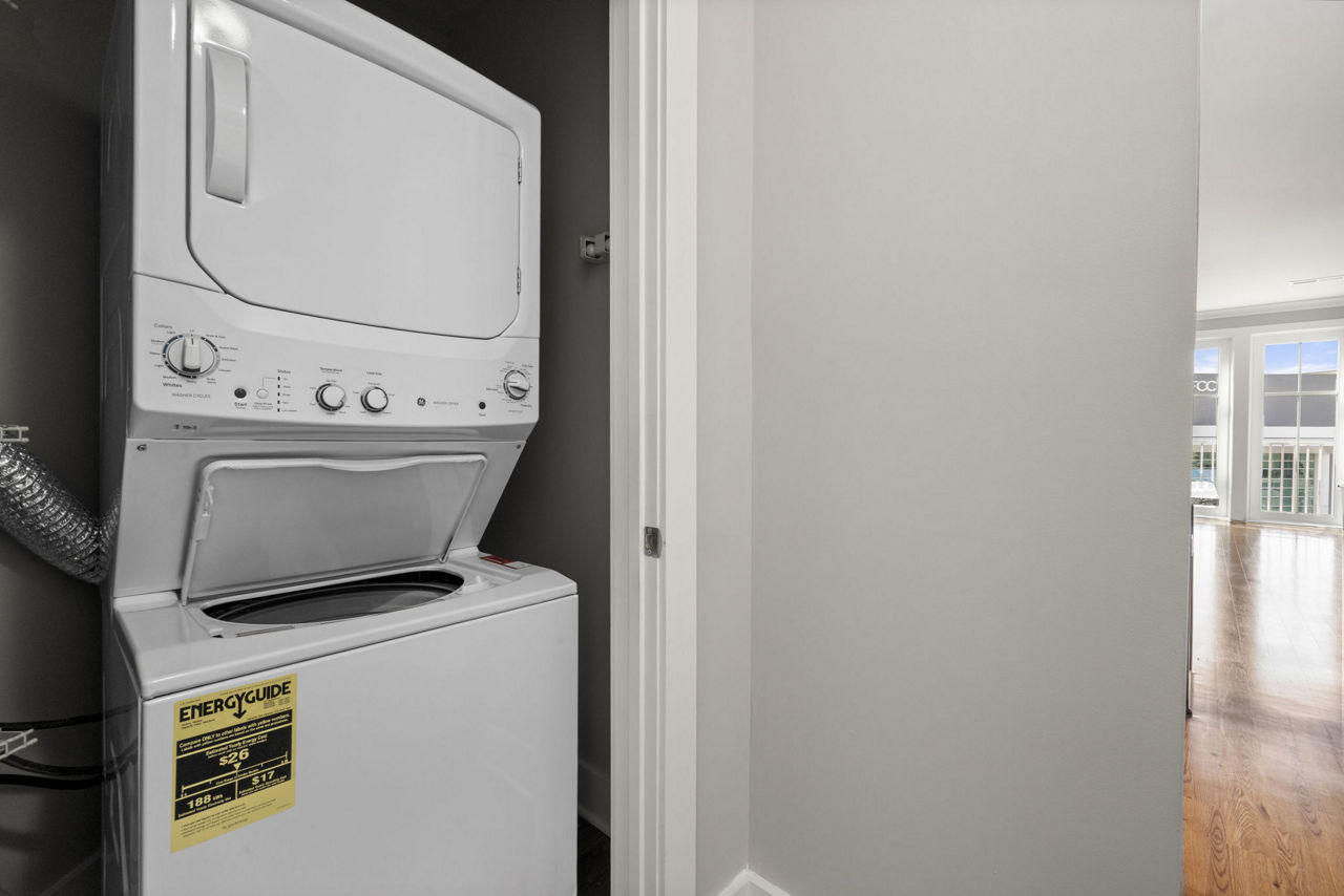 Laundry room at City Block Apartments