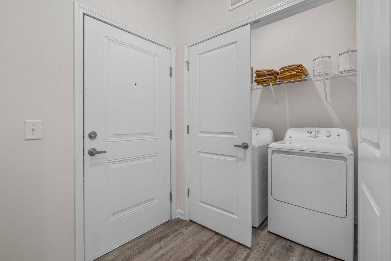 Laundry room at Coastal Exchange