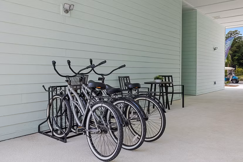Bike storage facility at Coastal Exchange Apartments provides secure storage options in a modern setting, ideal for cycling enthusiasts
