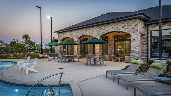 Patio at Prose Vista West: Outdoor dining set on a sunny patio at luxury apartments