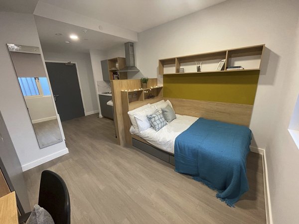 bedroom at Hillfort House Apartments