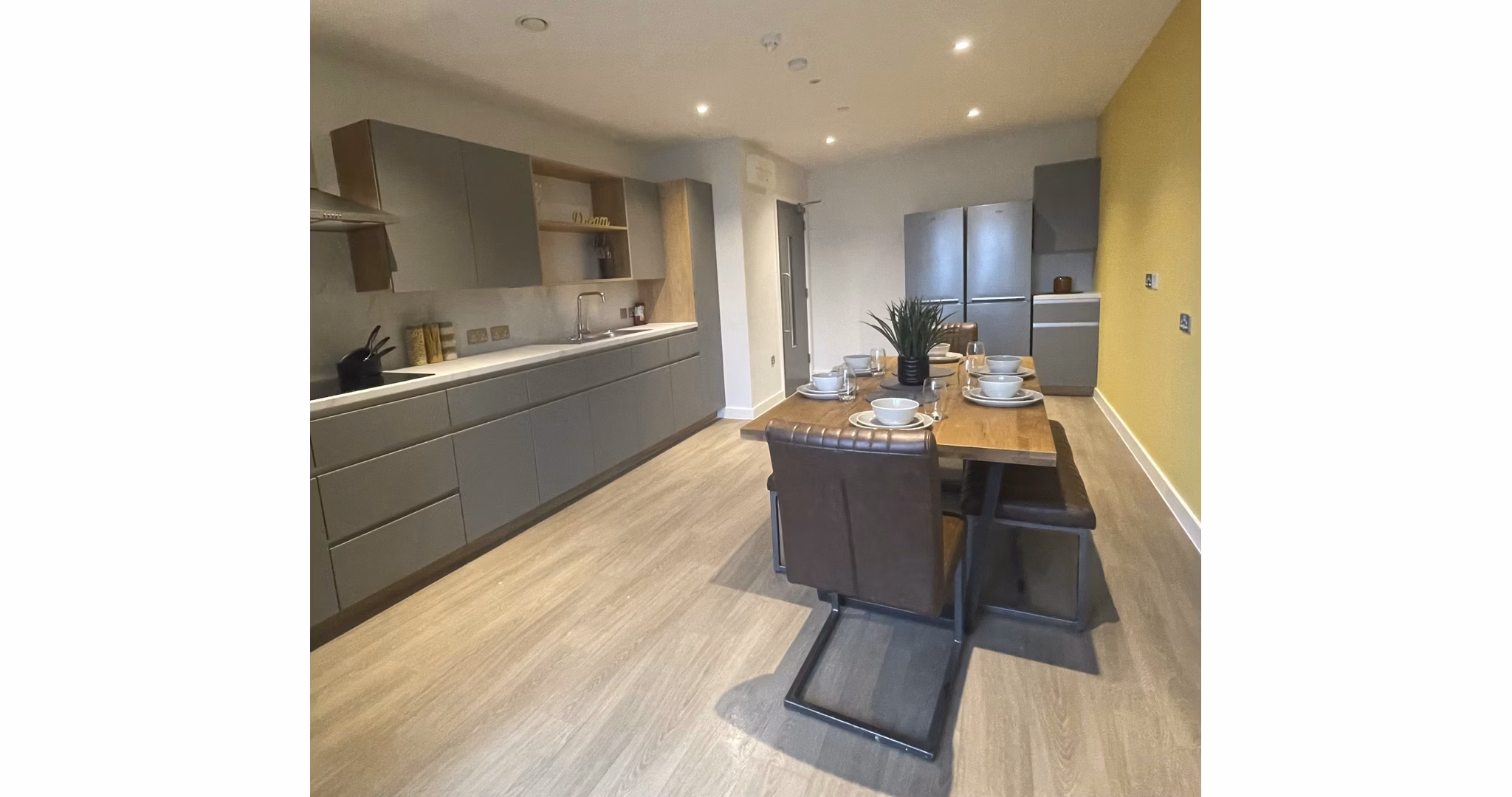kitchen at Hillfort House Apartments