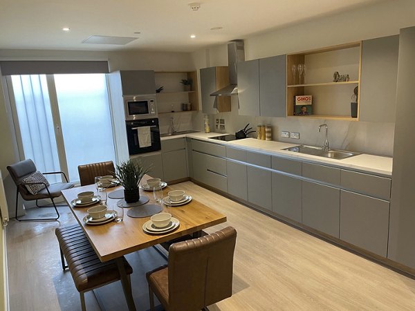 kitchen at Hillfort House Apartments