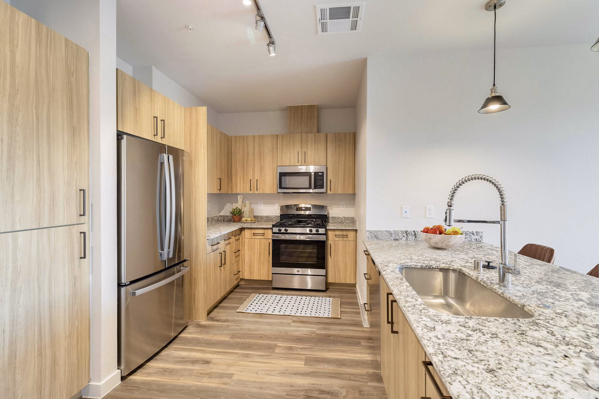 kitchen at The Hill Apartments 