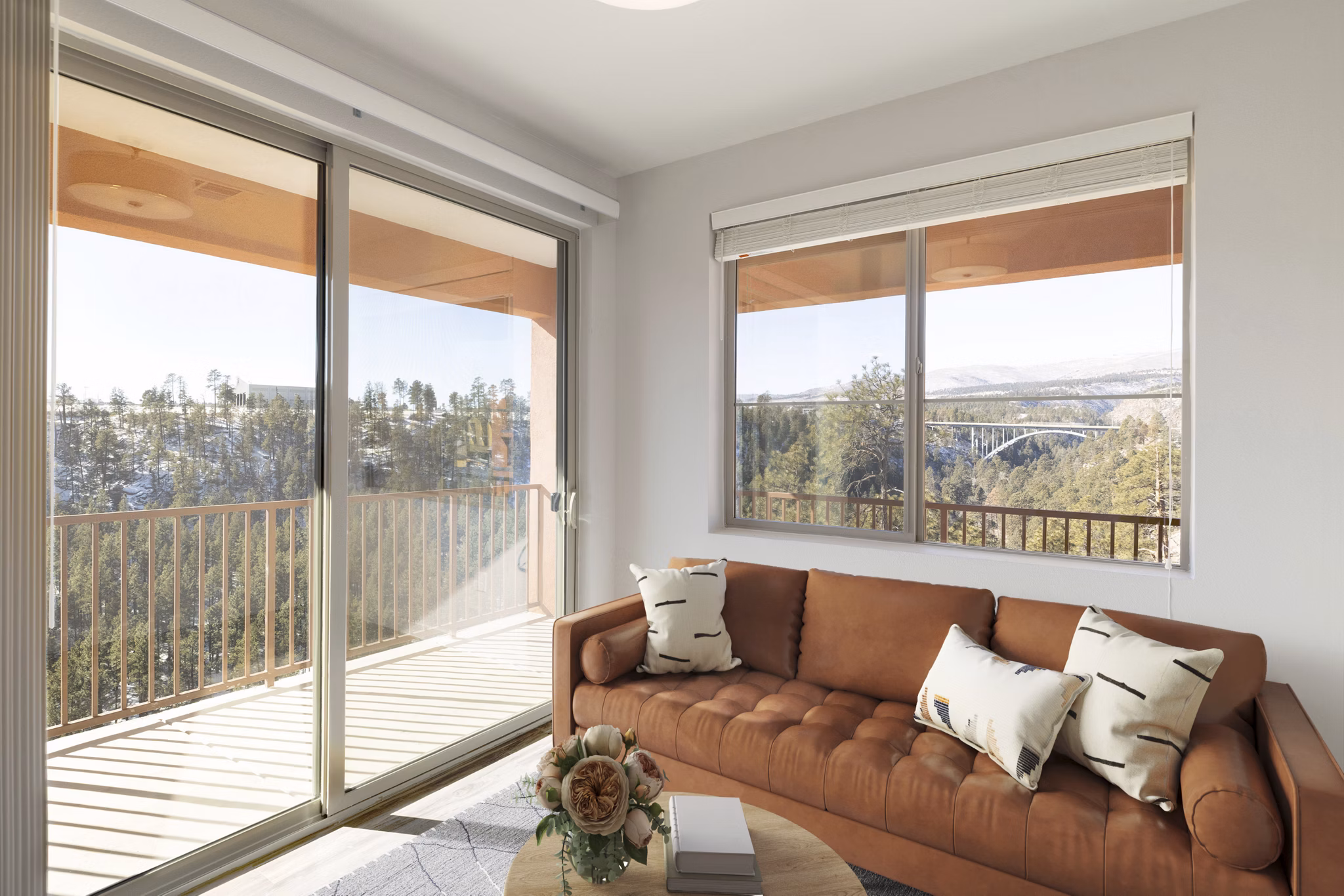 living room at The Hill Apartments 