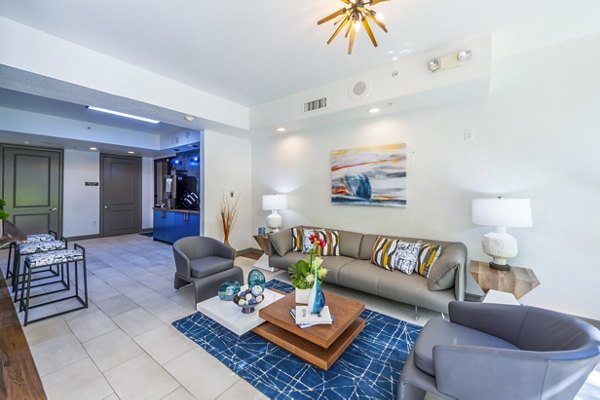 Elegant clubhouse with modern furnishings at 4001 Midtown Apartments