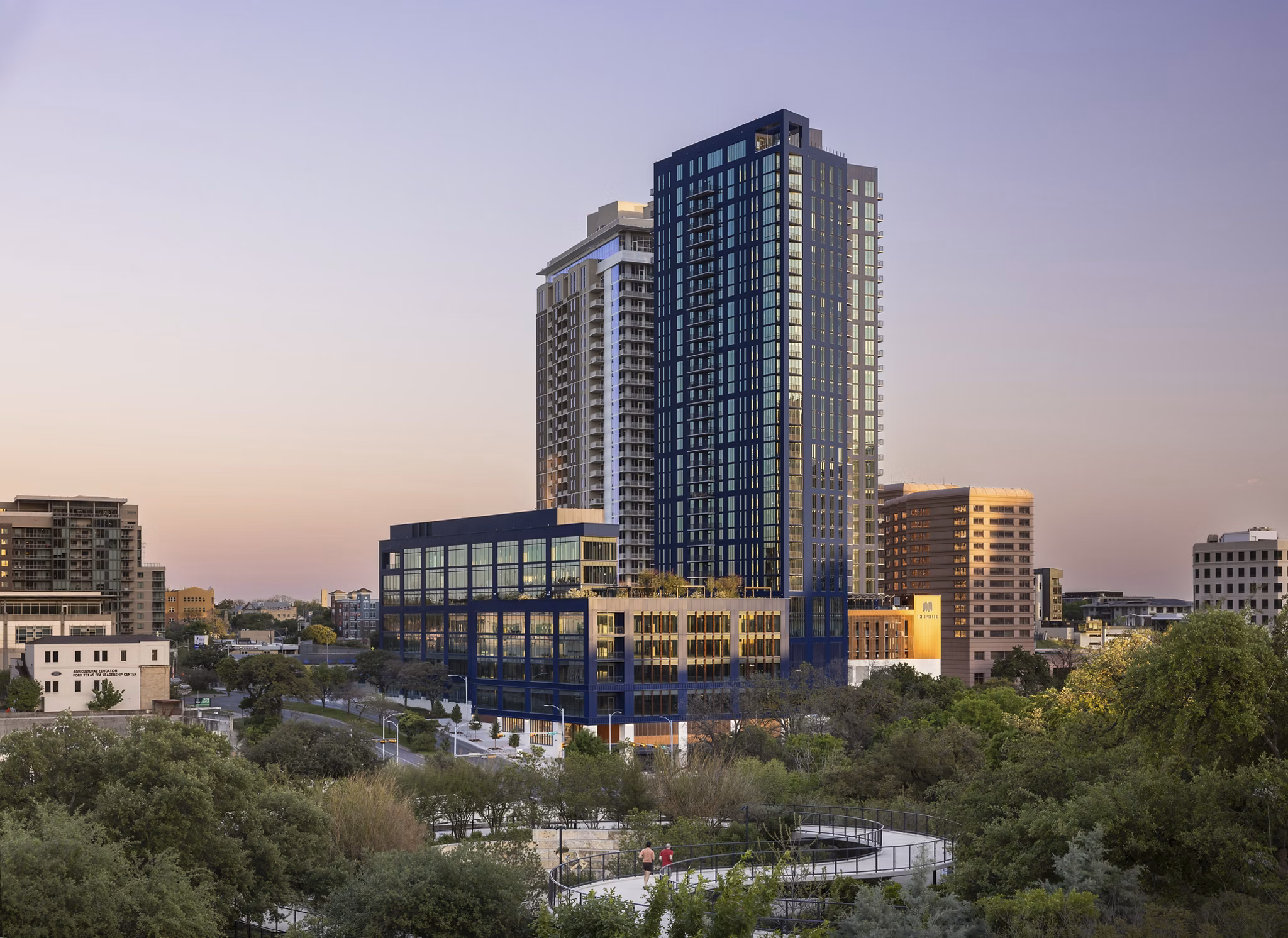 The Waller Apartments: Luxury high-rise property in downtown, offering premier city living