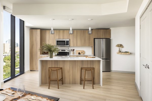 kitchen at The Waller Apartments