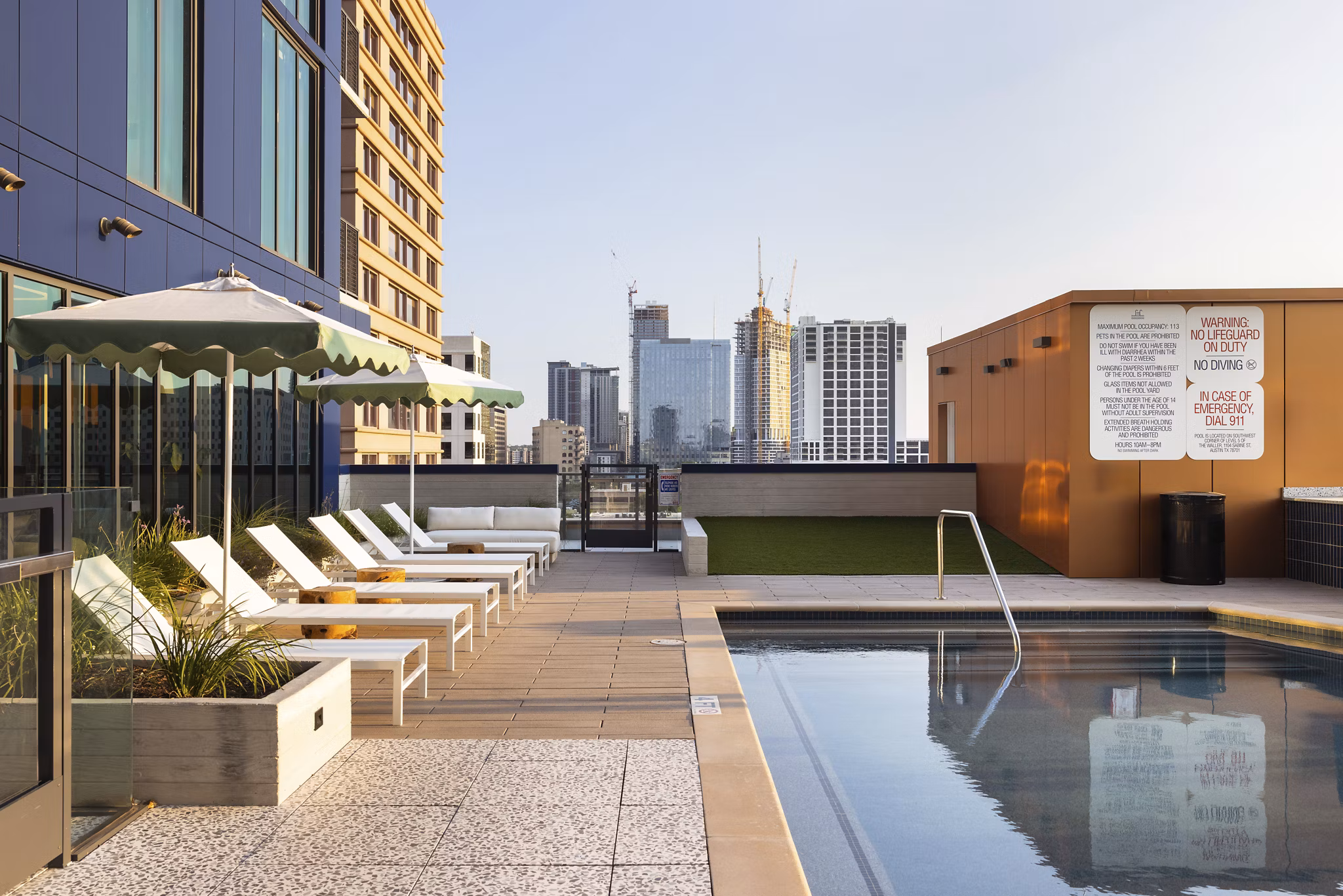 Pool at The Waller Apartments
