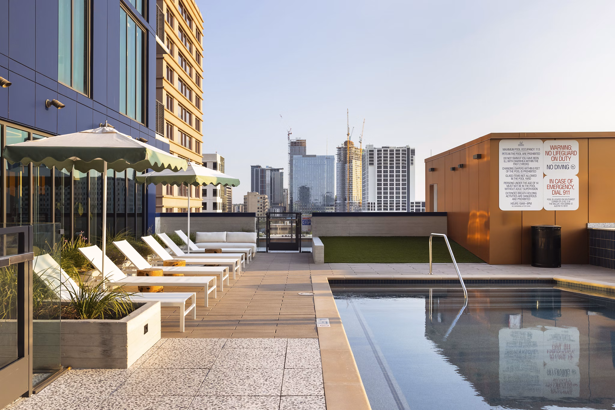 Pool at The Waller Apartments