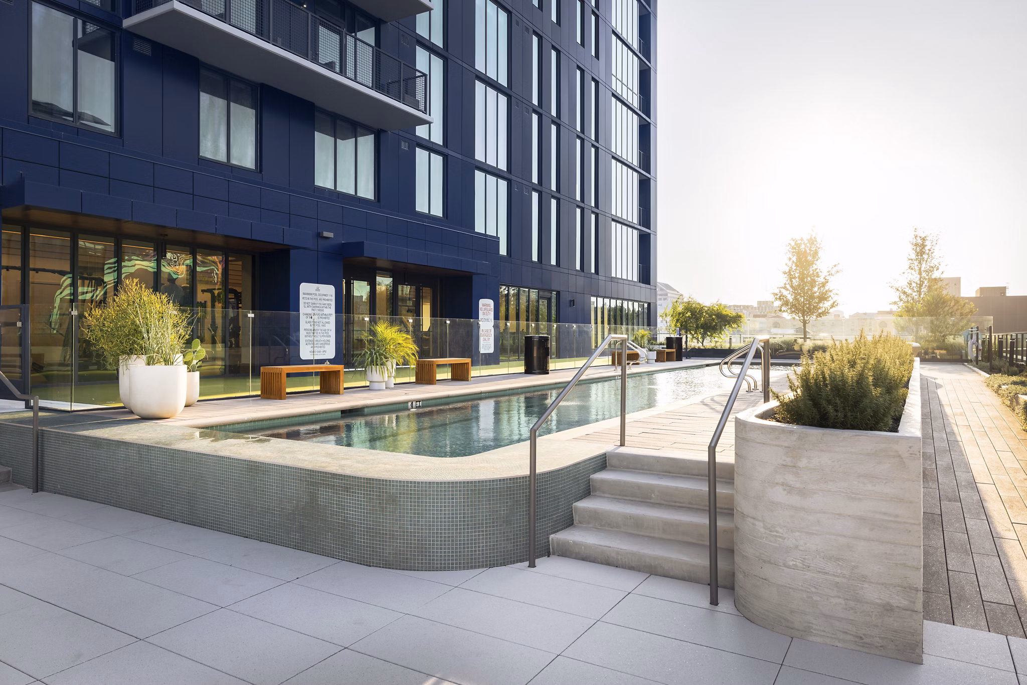 Pool at The Waller Apartments
