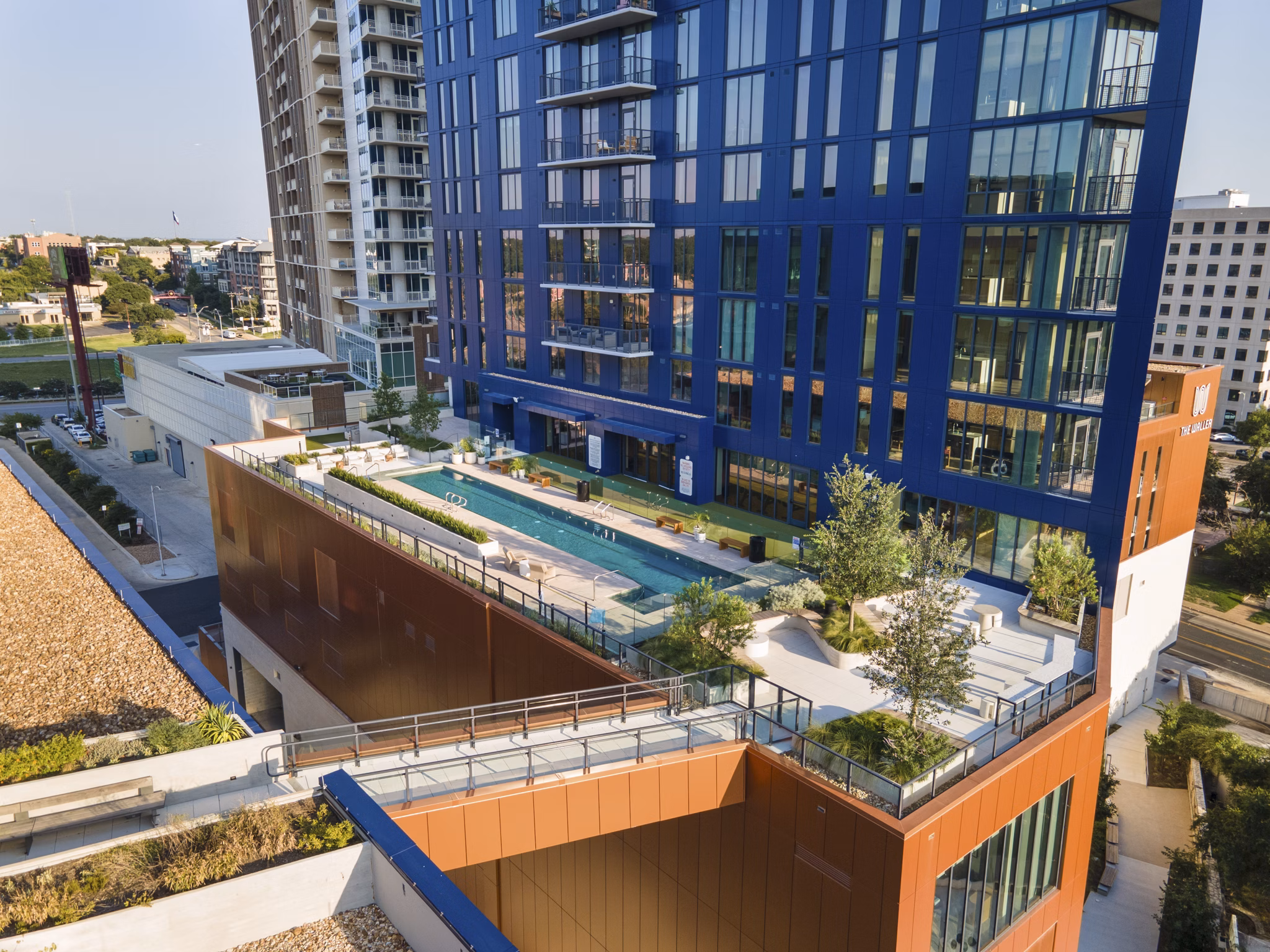 Pool at The Waller Apartments