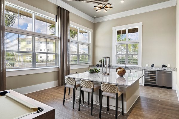 Mira Crystal Lake Apartments: Elegant clubhouse with modern design in a luxury apartment community