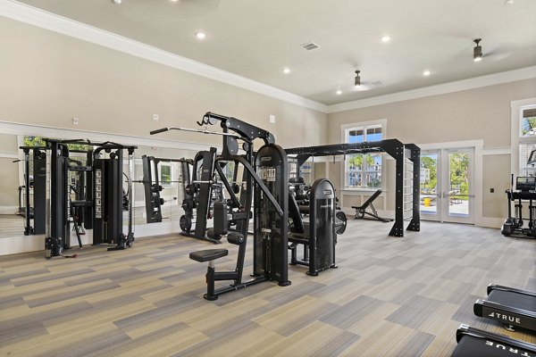 fitness center at Mira Crystal Lake Apartments