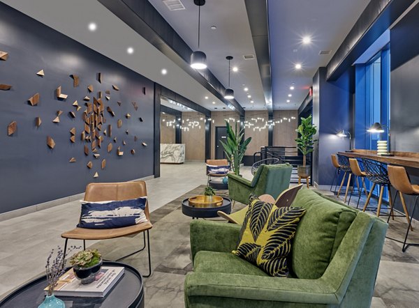 Clubhouse with modern design and open space at BELA luxury apartments