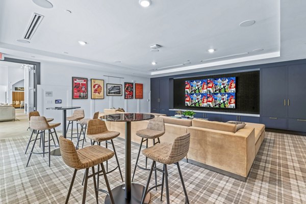 Stylish clubhouse with modern decor at Marlowe South Tampa Apartments