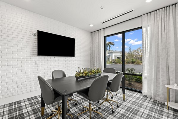 Meeting facility with modern design at Marlowe South Tampa Apartments, ideal for business and social gatherings