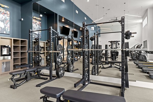 Modern fitness center featuring top-notch equipment at Marlowe South Tampa Apartments