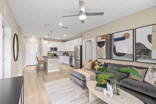 living room at Marlowe South Tampa Apartments