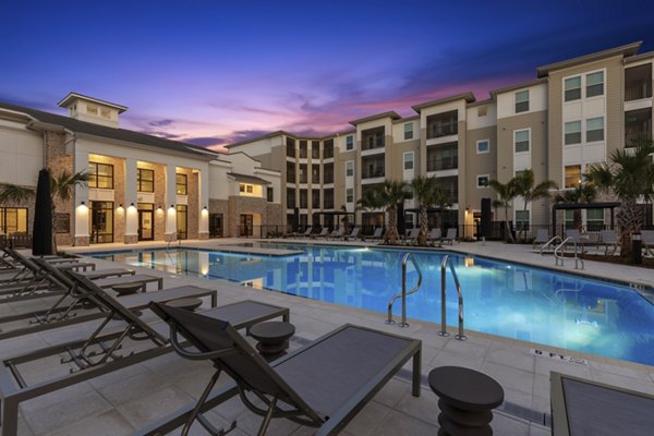 Luxurious pool area at Marlowe South Tampa Apartments offering relaxation and leisure