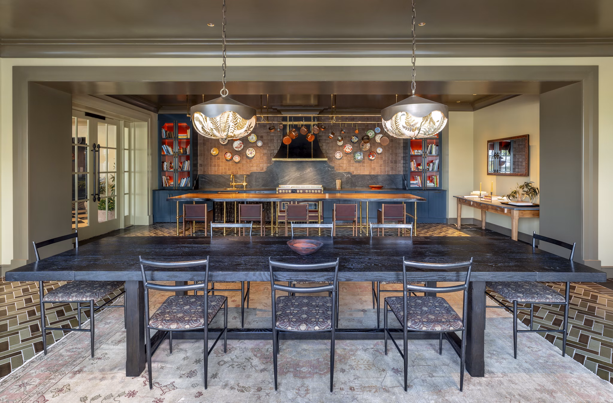 Elegant multi-use clubhouse with cozy seating areas at The Commodore Apartments, ideal for social gatherings and events