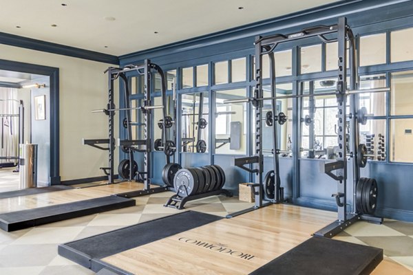 fitness center at The Commodore Apartments