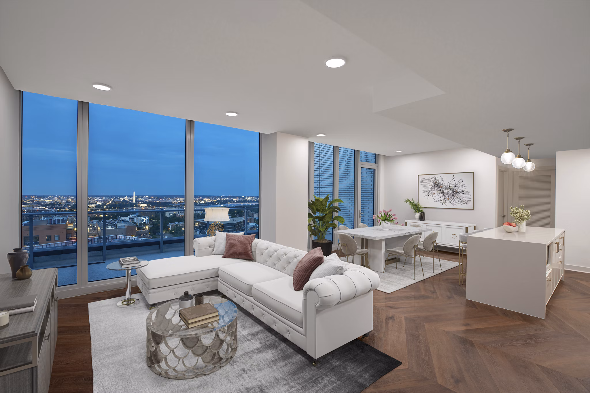 Luxurious kitchen featuring stainless steel appliances at The Commodore Apartments