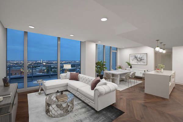 Luxurious kitchen featuring stainless steel appliances at The Commodore Apartments