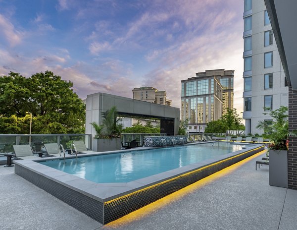 Rooftop pool with ocean views at The Commodore Apartments