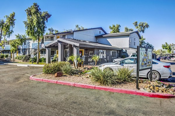 Stylish clubhouse and leasing office at Monterey Village Apartments